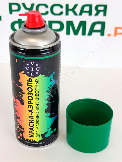 Краска-аэрозоль для маркировки КРС Doctor 520мл зеленая