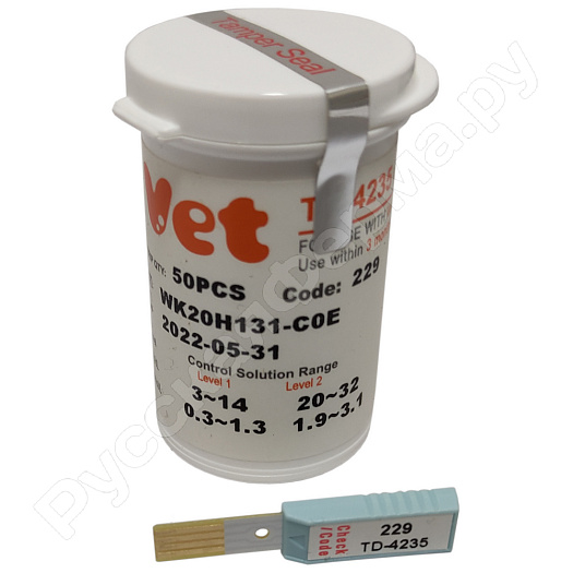 Тест-полоски для прибора определения кетонов TD-4235Е (упаковка 50шт)