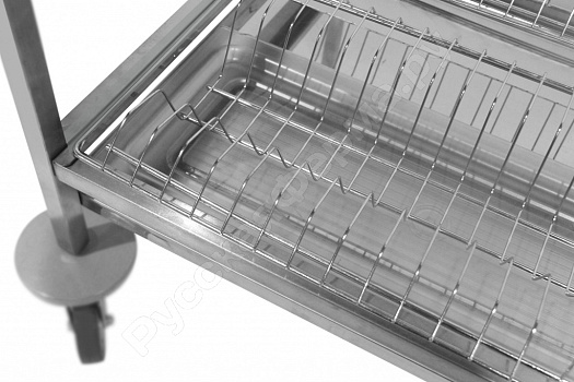 Тележка для сушки посуды нержавеющая сталь 3 полки ТДПп 900х600